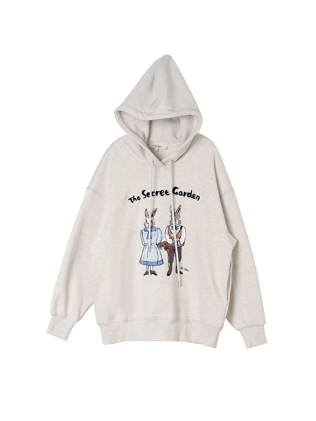 Rabbit Embroidered Hoodie