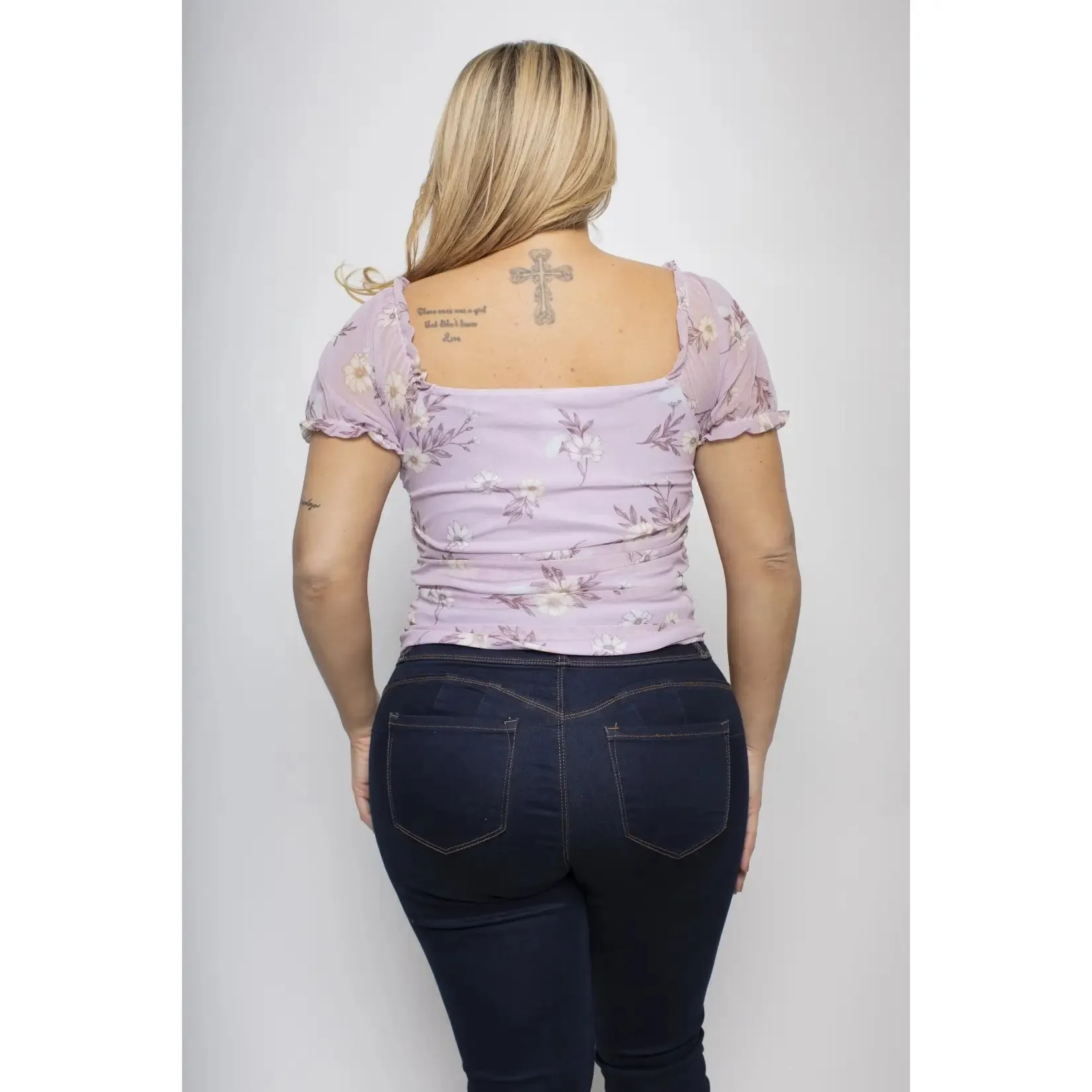 Royal Curves Lavender Sweetheart Top