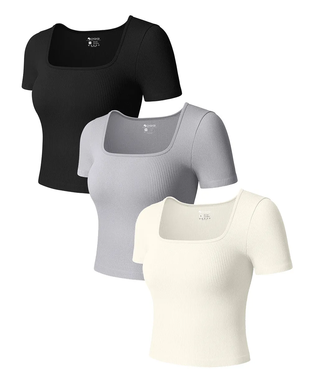 Short Sleeve Square Neck  Tee Shirts