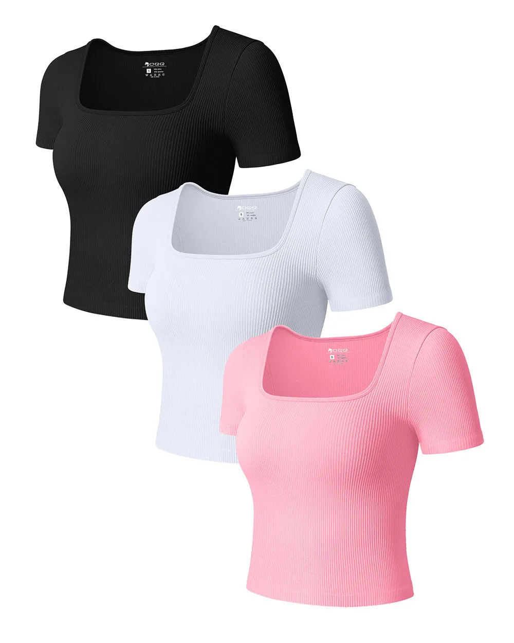 Short Sleeve Square Neck  Tee Shirts