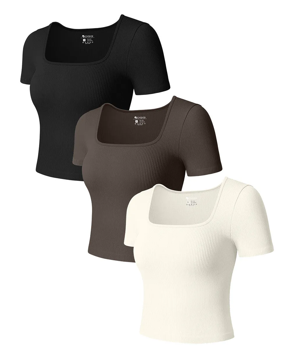 Short Sleeve Square Neck  Tee Shirts