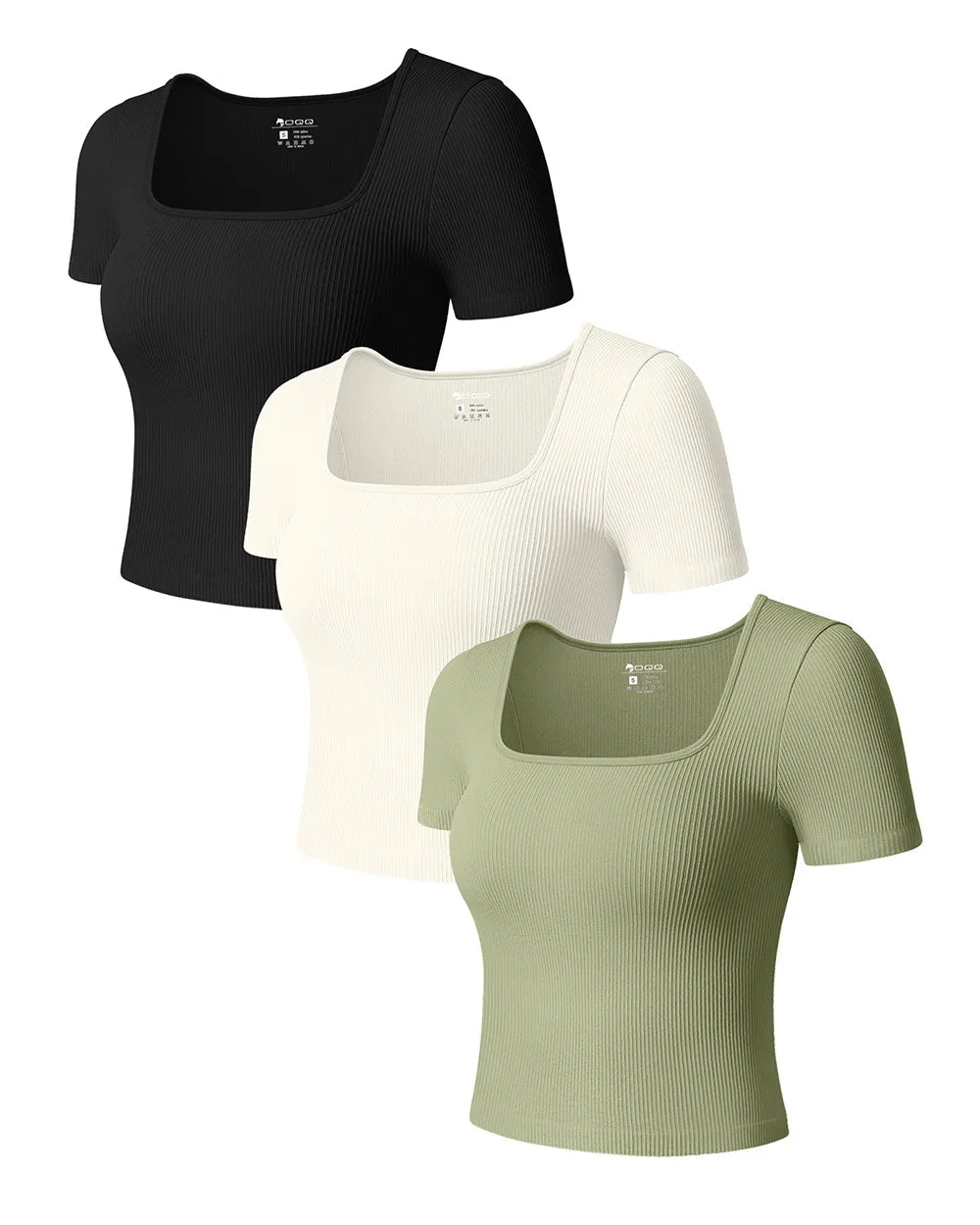 Short Sleeve Square Neck  Tee Shirts