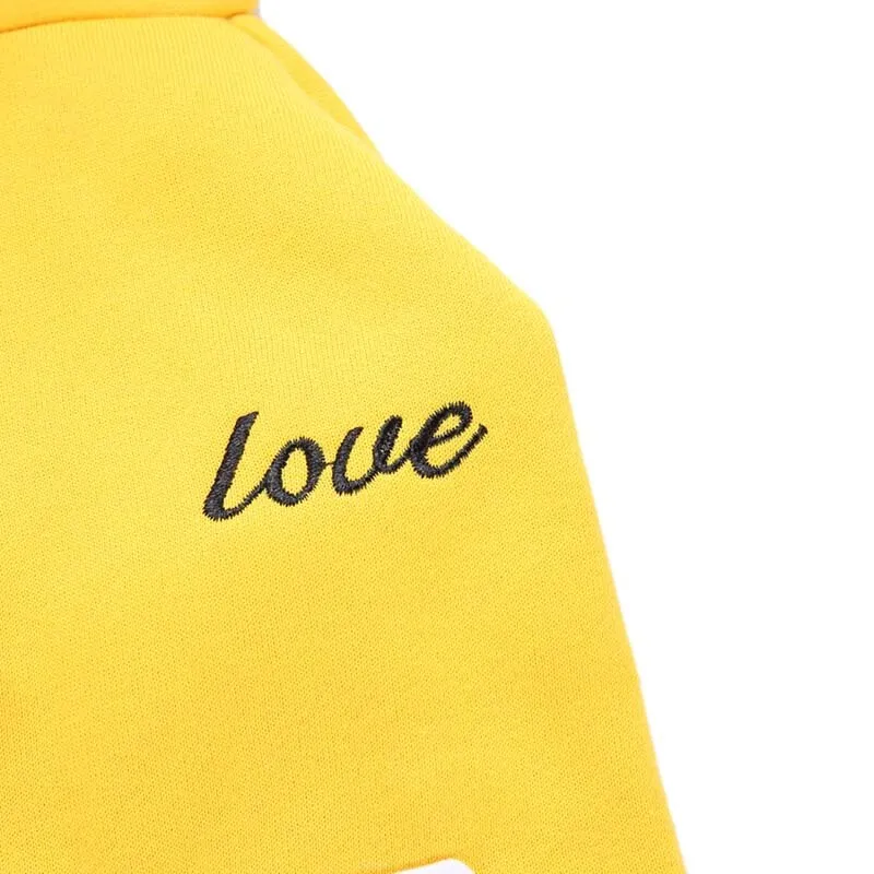 Simple Hoodie With "Love" Print Hoodie For Dogs