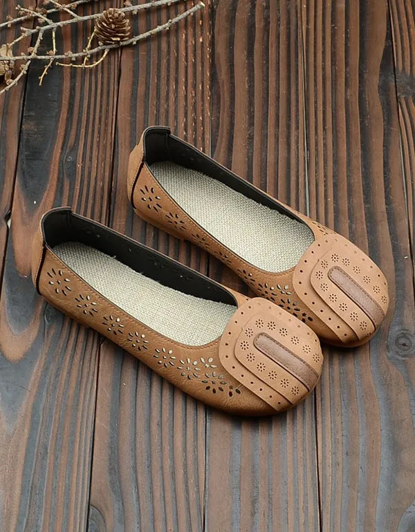 Summer Simple Breathable Retro Flat Shoes