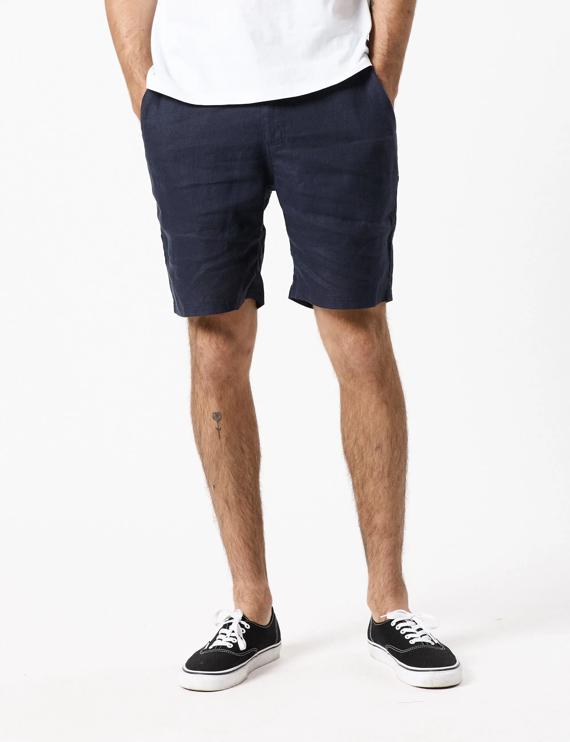 Tanner 3.0 Linen Shorts - Navy