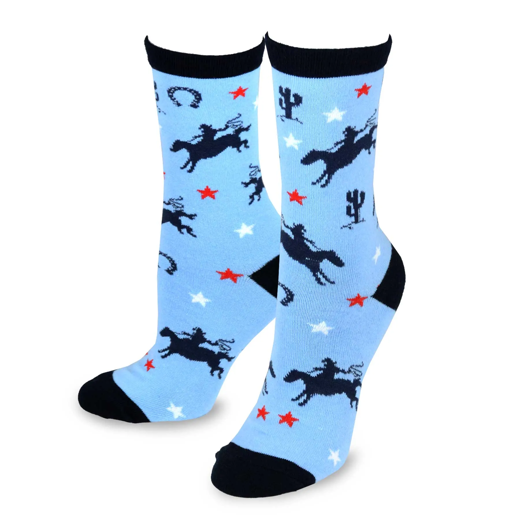 TeeHee Socks Women's 4th of July Cotton Crew Patriots 5-Pack (11804)