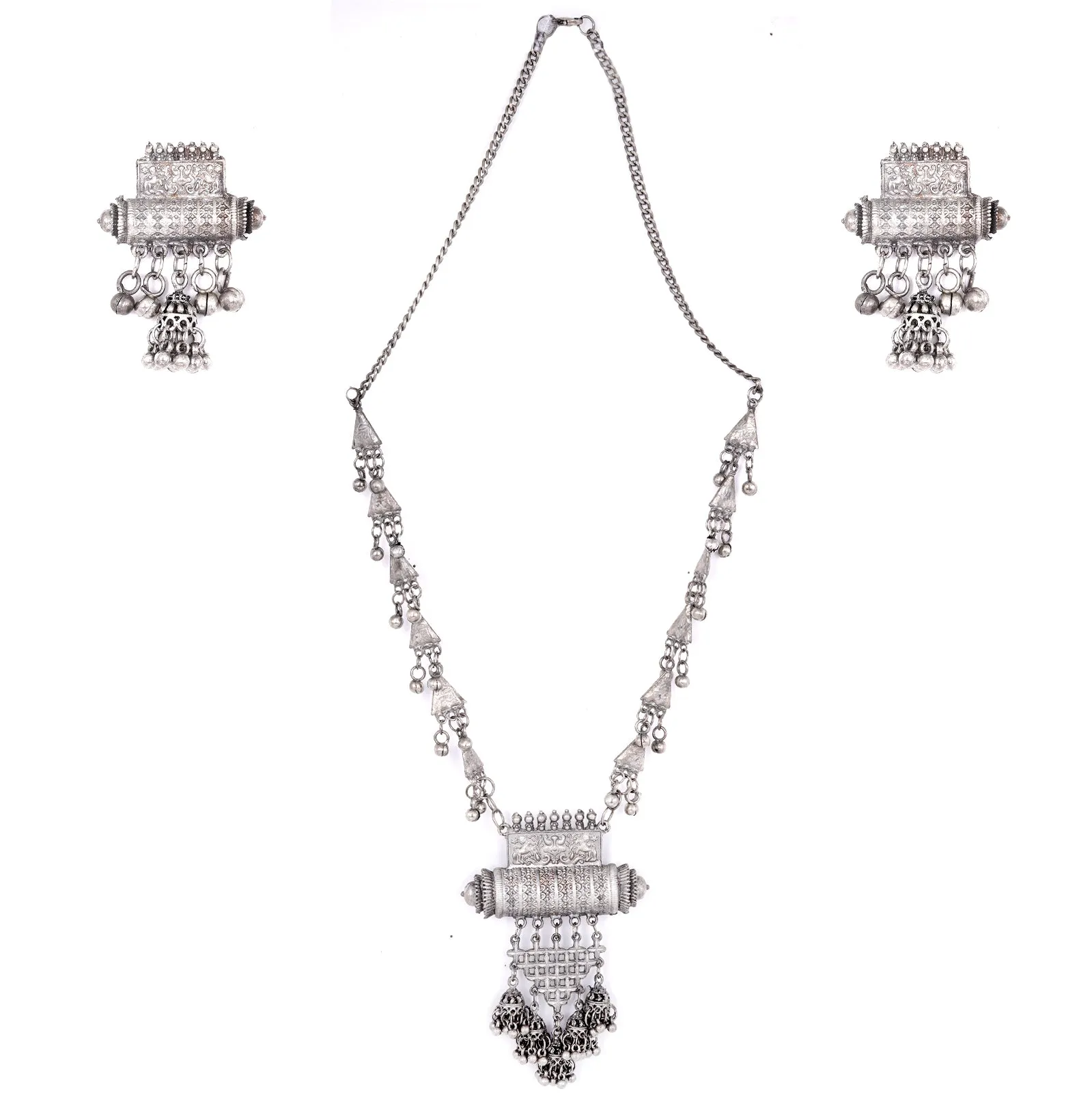 Teejh Diza Silver Oxidised Jewelry Gift Set