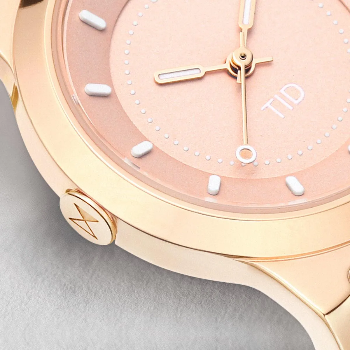 TID No.4 Watch for Women / 28mm Rose Gold Dial / Rose Gold Metal Strap