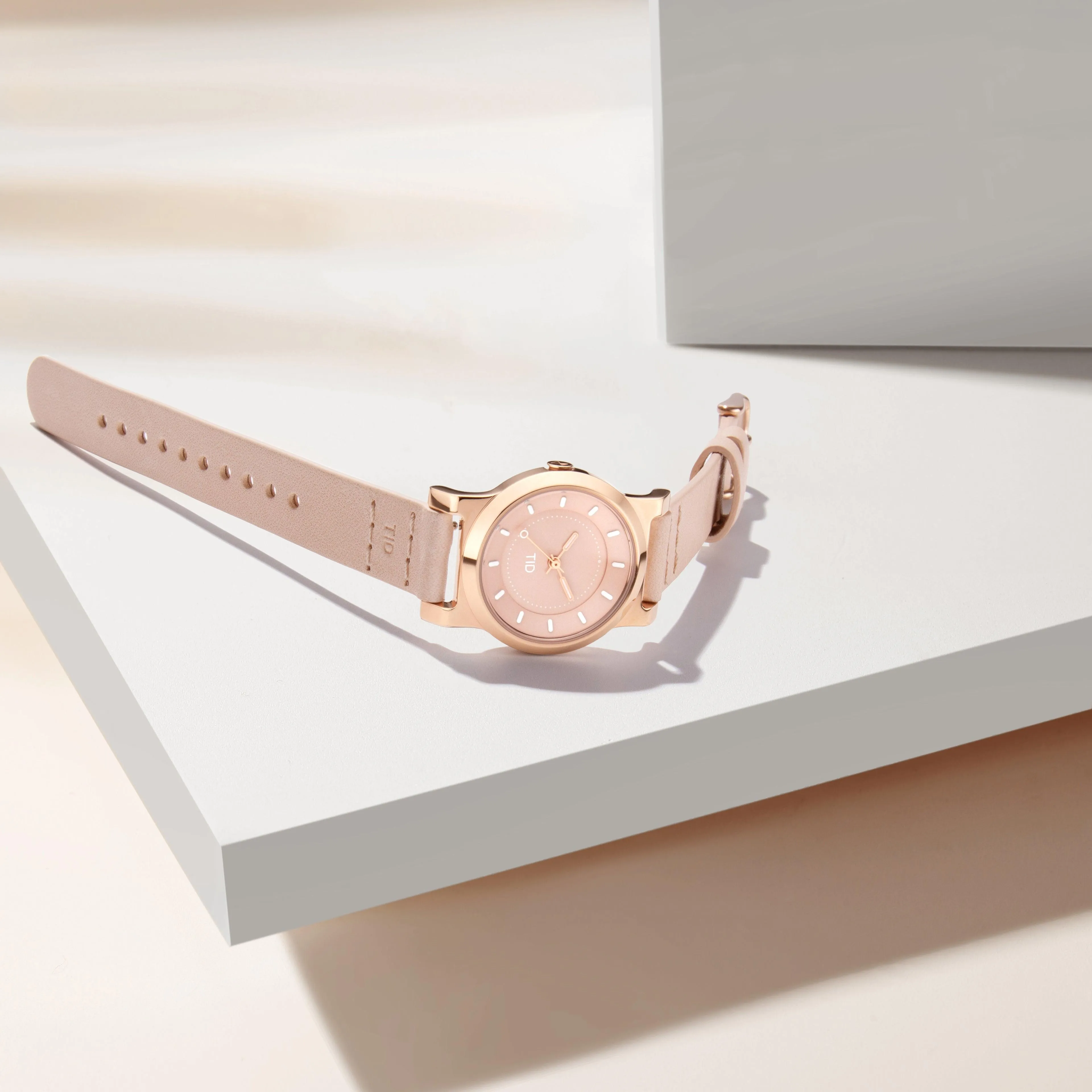 TID No.4 Watch for Women / 28mm Rose Gold Dial / Rose Gold Metal Strap