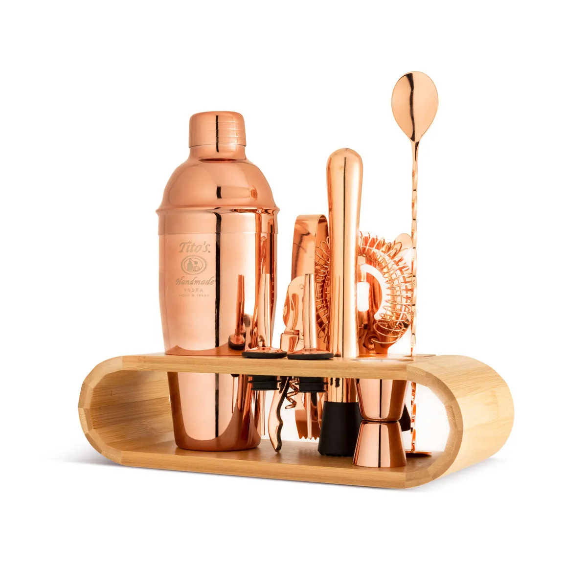 Tito's Stand Up Copper Cocktail Set