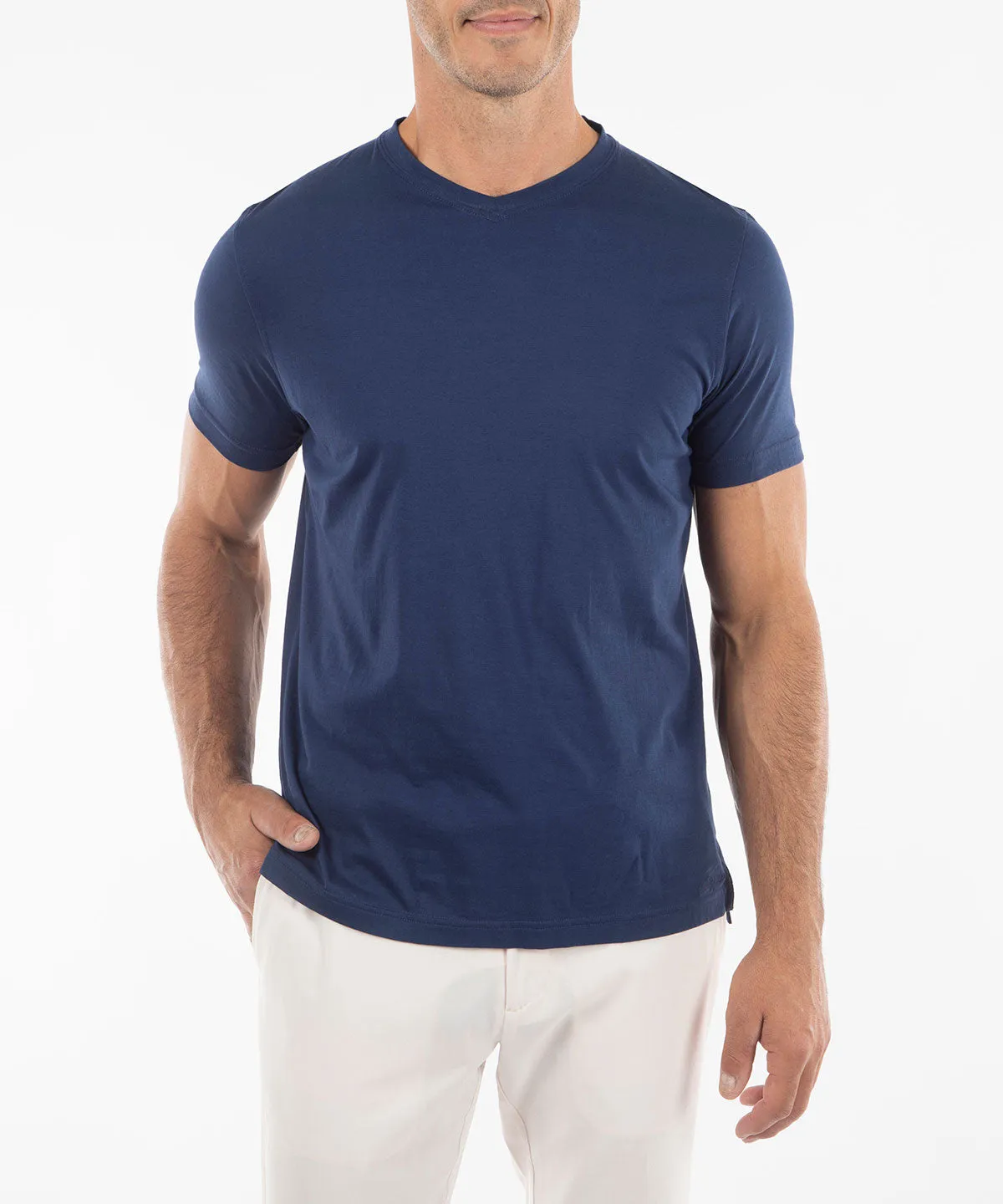 Ultra-Light Peruvian Cotton V-Neck Tee