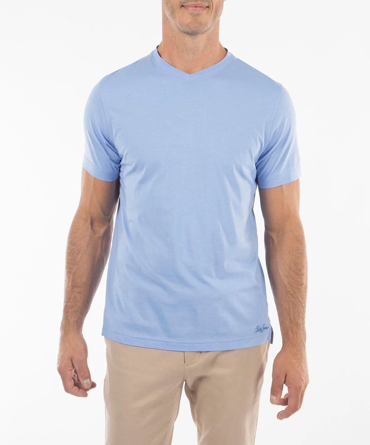 Ultra-Light Peruvian Cotton V-Neck Tee