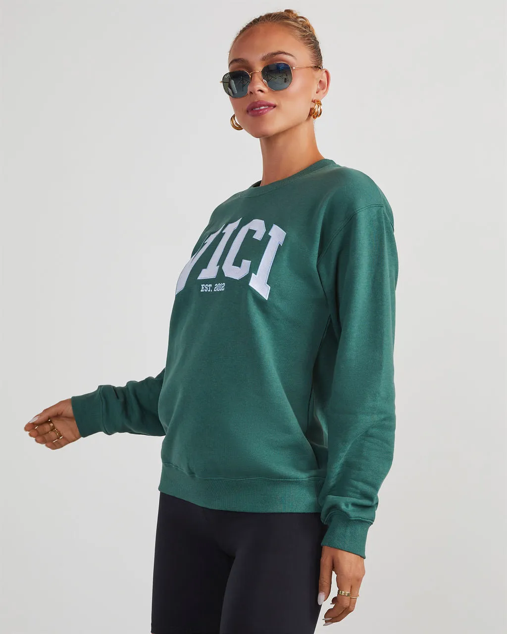 VICI Oversized Crew Neck Sweater