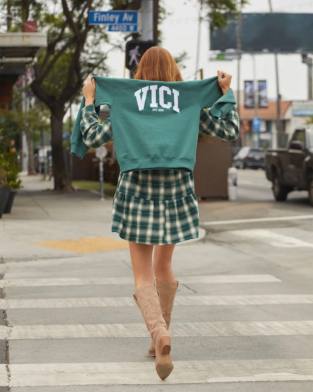 VICI Oversized Crew Neck Sweater