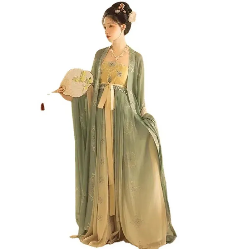 Vintage New Retro Chinese Hanfu Dress Tang Dynasty Women fairy Dance Perform Dress Chinese Style Graduate Costume Female Cosplay