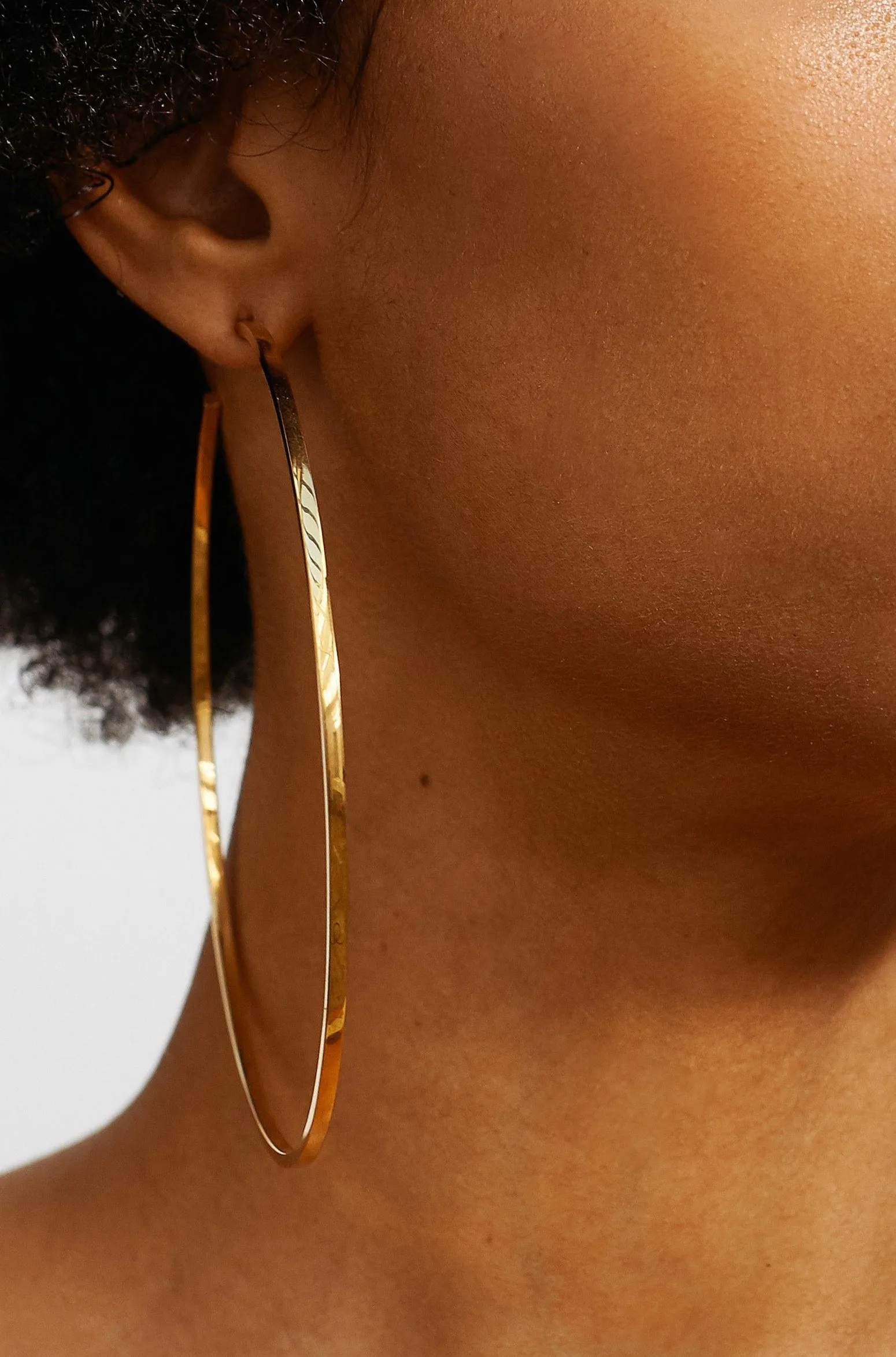 XL Oversized Simple Gold Hoops