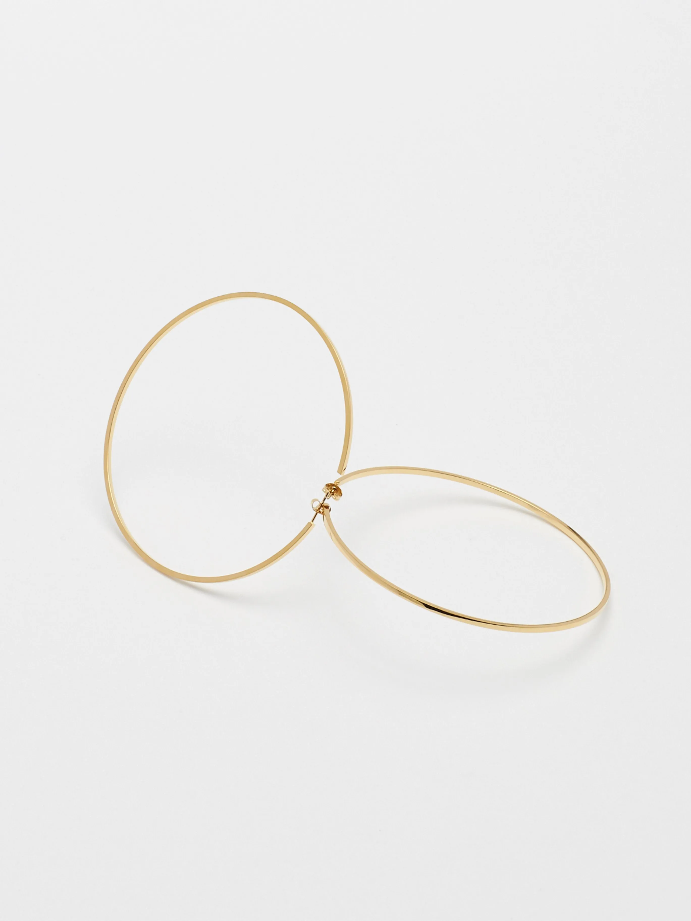 XL Oversized Simple Gold Hoops